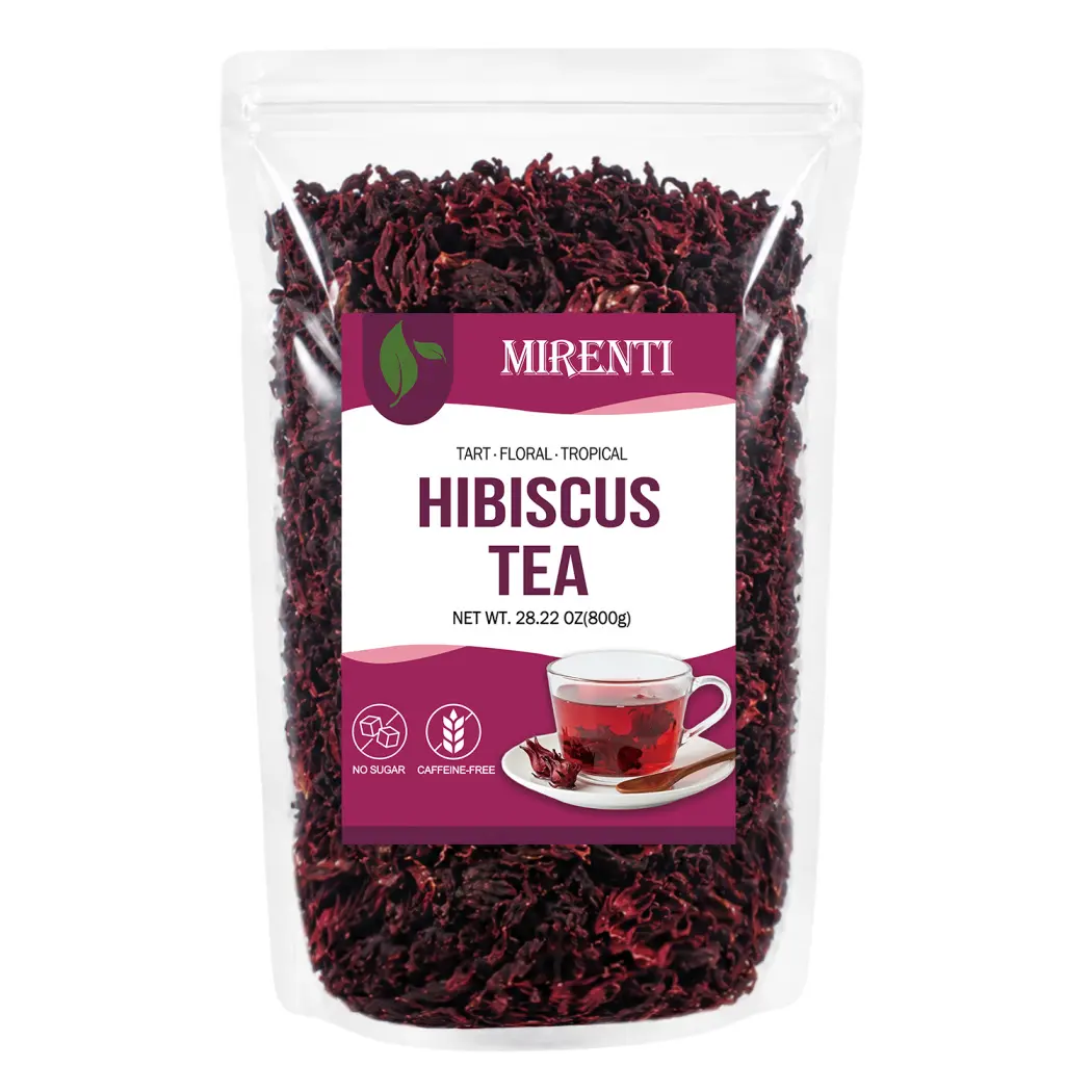 28.22 Oz / 800g & 10.58 Oz / 300g Whole Dried Hibiscus Flowers, Loose Leaf Hibiscus Tea, Caffeine-Free Tart Floral Herbal Tea for Hot & Iced Drinks, Cocktails, Desserts & Daily Brewing