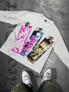 Men's Long Sleeve T-Shirt, Basic Casual Tee, Fun Simple Pattern, Lighter Graphic, Fashionable Streetwear, Perfect Gift Choice