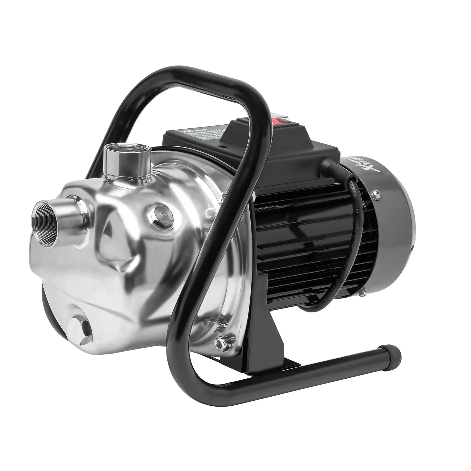 XtremepowerUS 1HP Self-Priming Shallow Well Jet Pump, 1" Stainless Steel Portable Liquid Transfer & Draining Pump for Irrigation Systems, Liquid Transfer Pump