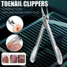 Professional 4CR13 Stainless Steel Ingrown Toenail Clippers - Nail Care Manicure Tool with Precision Curved Blade, Long Handle, Cuticle Nipper, Groove Pliers, Drill for Thick & Hard Nails