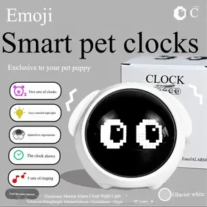 Electronic pet ornaments can display the time Smart desktop ornaments Clock Decor Gift Pink