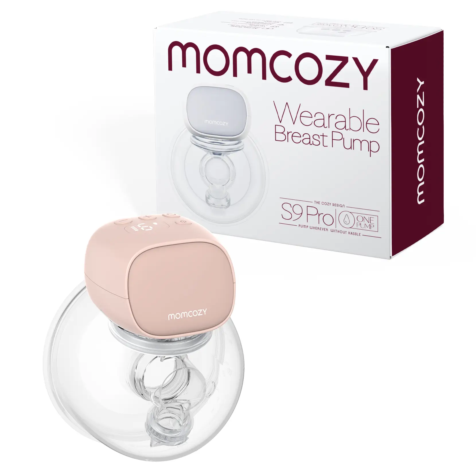Momcozy S9 Pro Breast Pump, Upgraded Wearable Breast Pump, Hands-free Design, with LED Display, Dual-head Electric Portable Breast Pump, with 2 Modes