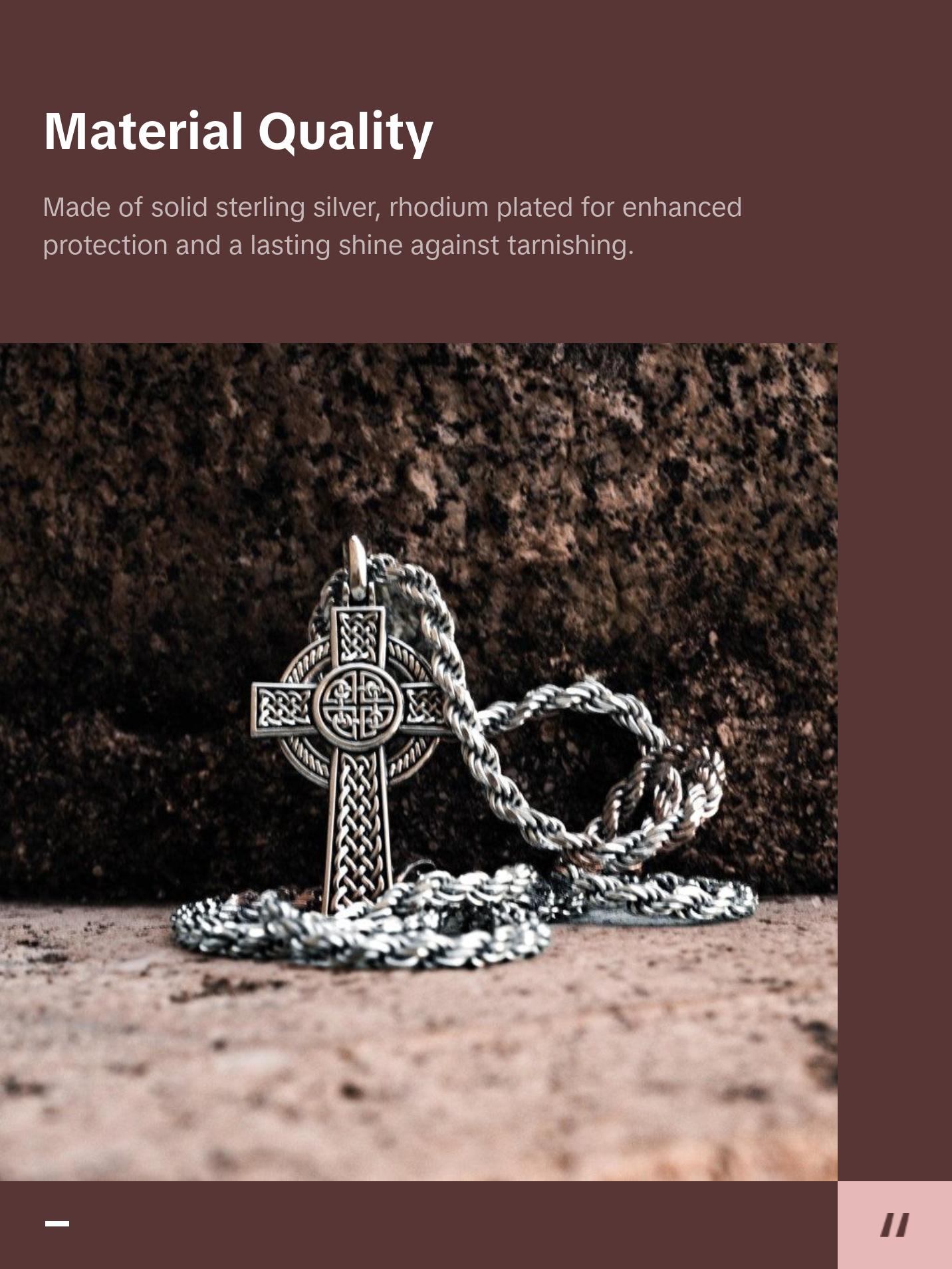 Celtic, Silver Cross Pendant