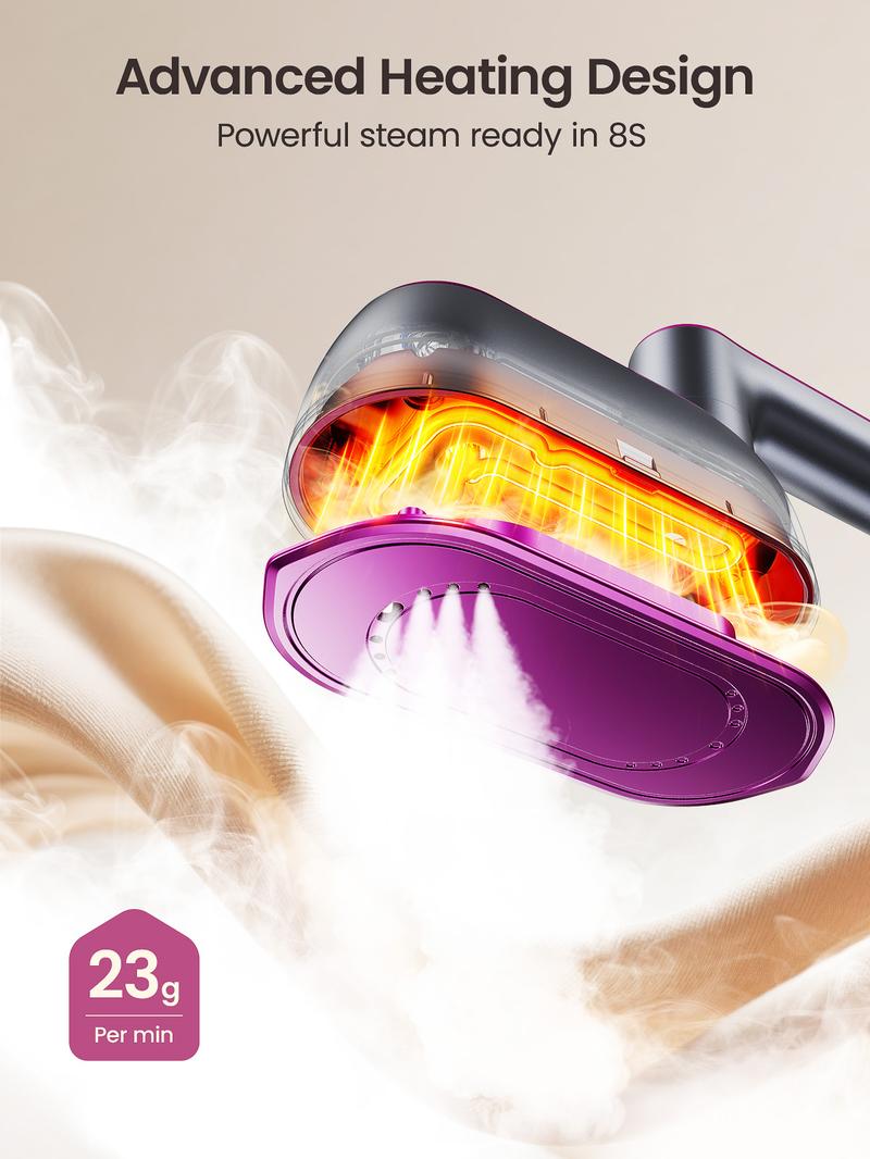 Jack&Rose 2-in-1 Steam Iron & Clothes Steamer - Handheld Portable Garment Wrinkle Remover, Fast Heat-Up, Large Soleplate, 150ml Water Tank - Lightweight for Home, Travel, Christmas gifts