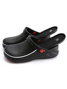 Non-Slip Shoes with Insoles, Non Slip Clogs, Ideal for Chefs Kitchen Hospital Outdoor, Eco-Friendly High Elastic Eva Durable Rubber Sole, Lightweight Breathable Safety Protection
