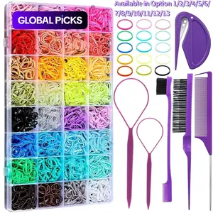 Professional Hair Tie Set, 1 Set Hair Ties and Hair Styling Tool, No-Heat Hair Styling Accessories for Girls and Women #GLOBAL PICKS