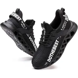 Steel Toe Sneakers for Men Women Lightweight Safety Shoes Comfortable Puncture Proof Slip on Indestructible Work Shoes