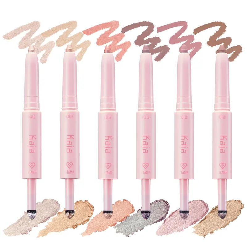 Kaja Wink Dazzle | Dual-ended creamy Eyeshadow Stick with Glitter, 'Aegyo' makeup look, Smudge proof, Creamy & blendable formula, Multi-Stick | Vegan, Cruelty-Free