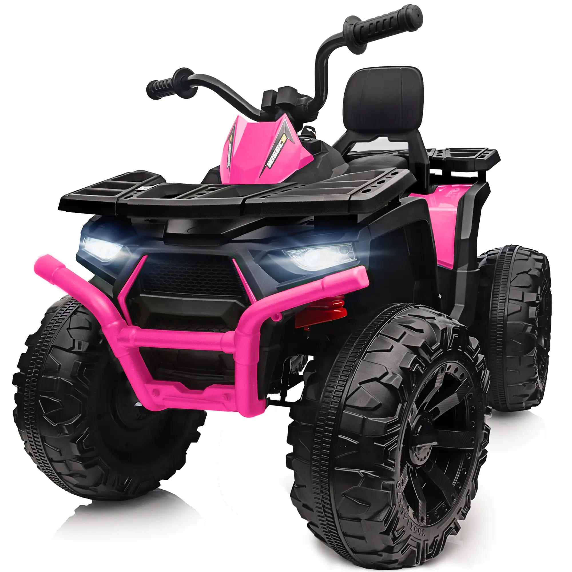 Hikiddo Kids ATV 4-Wheeler, Ride on Toys for Big Kids with 2 Seater Bluetooth Light