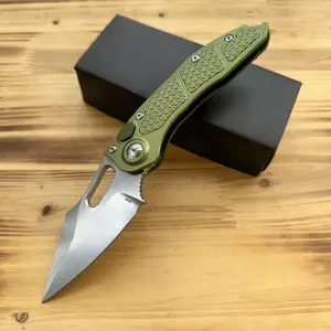 EDC Pocket Knife  Aluminum Handle Outdoor Knife Multi-Tool  M390 Steel Gift for Men Green Folding Knife