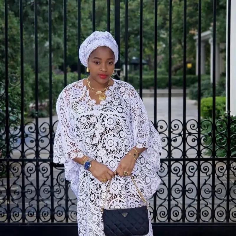 Flex beauty couture bubu Imperial Tomilola guipure white lace