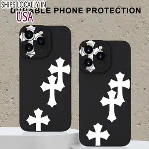 A Creative Hot Selling Cross Pattern Mobile Phone Case TPU Unisex Gift for IPHONE 16 15 14 13 12 11 XS XR X 7 8 Plus Pro Max Mini