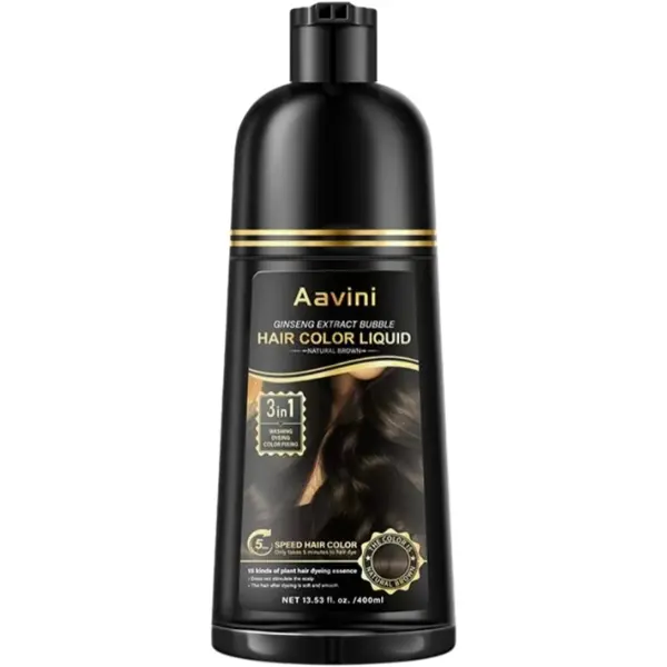 Aavini Ginseng Bubble Hair Color – Herbal Foam Dye Covers Gray in 1 Wash, Nourishes & Colors Hair, 400ml