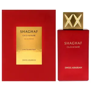 Swiss Arabian Shaghaf Oud Ahmar – 2.5 oz EDP Spray – Luxury Perfume for Men and Women – Addictive, Long-Lasting Scent from Dubai – Seductive Oriental Fragrance with a Signature Arabian Aroma