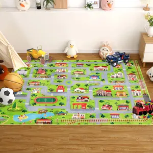 【GARVEE】3x5 Playmats Area Rug for Kids Bedroom and Playroom, Non-Slip Car Rug Play Mat for Toy Cars, Trucks, and Fun Play Area