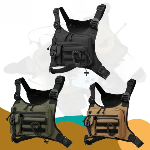 Unisex Tactical Chest Pack for Adults - Lightweight Full Waterproof All-Seasons Zip Pouch, Durable Adjustable Strap, Multiple Pockets, EDC Backpacking Gear, Tactical Gear and Accessories for Outdoor Hiking