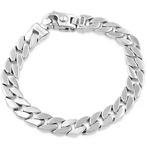 Men's Solid Cuban 14k Gold (44grams) or Platinum (71gram) 10mm Bracelet 9"