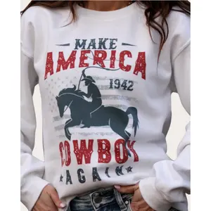 Make America Cowboy Again White Sweatshirt
