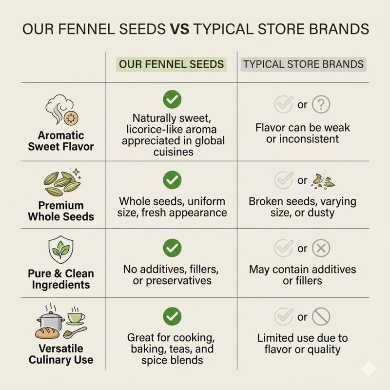 Spicy Pantry Fennel Seeds (Hinojo) – Whole Fennel Seeds for Cooking, Tea & Spice Blends