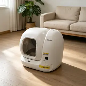 Automatic cat litter box, frees your hands, a must-have for home, for cats to use, spacious, and doubles the comfort.