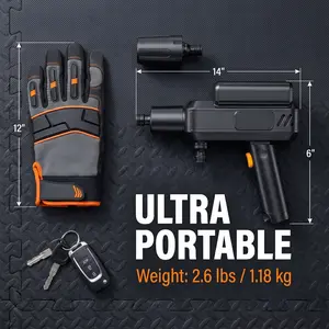 Cordless Handheld Portable Pressure Washer, Foldable Structure, 5-in-1 Nozzle, 174 PSI Max, Type-C Charging, 16 FT Hose, for Camping, Bicycles, Pressure Washer Handheld