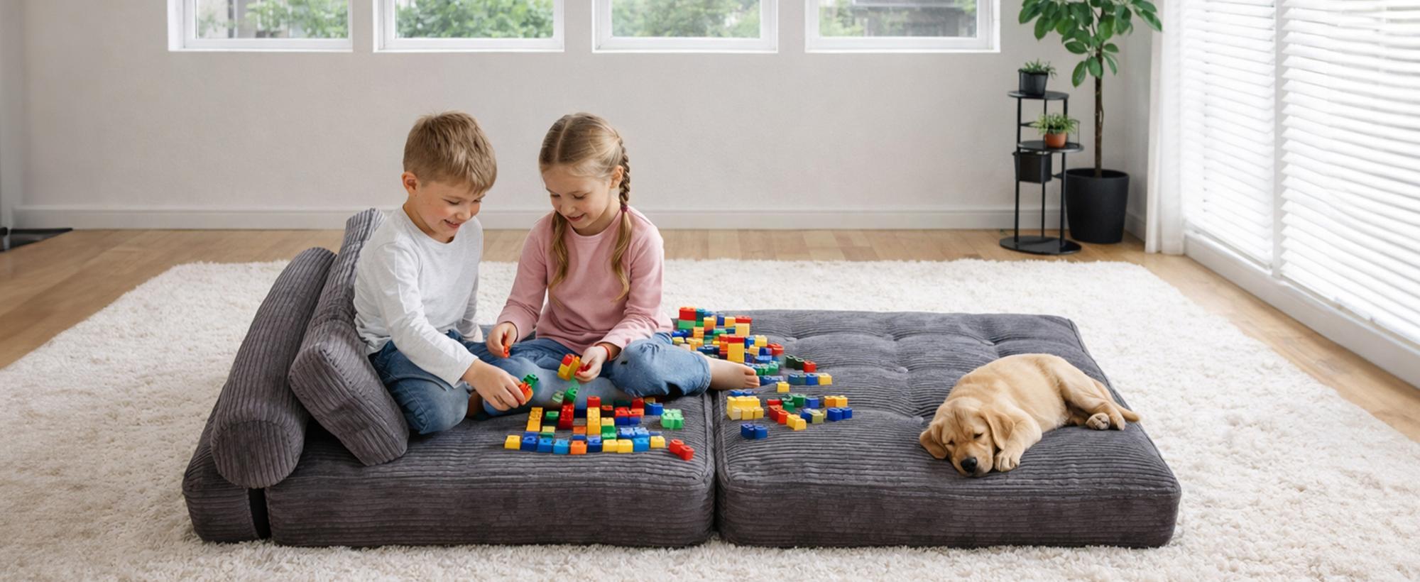 HARBORA 3-in-1 Corduroy Folding Sofa Bed, Tufted Convertible Sleeper Chair with Back Support, Fold-Out Floor Lounger for Small Spaces, Living Room, Bedroom and Apartment,bonelesscouches comfy couch,back-to-school season