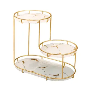 Luxury Desktop Organizer Rack, Multi-Layer Bathroom Vanity Shelf, Makeup Storage Stand, Elegant Desk Organizer for Cosmetics