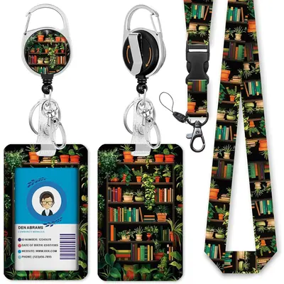 3 Pack Cute Teacher Lanyards With ID Card Holders - Strawberry Peach Avocado Designs