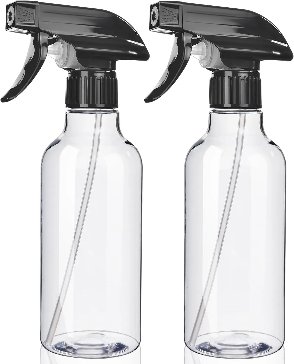 2 Pack 10 oz Refillable Spray Bottles, Adjustable Mist & Stream BPA-Free Plastic Sprayers for Cleaning, Plants, Hair Care & Household Use