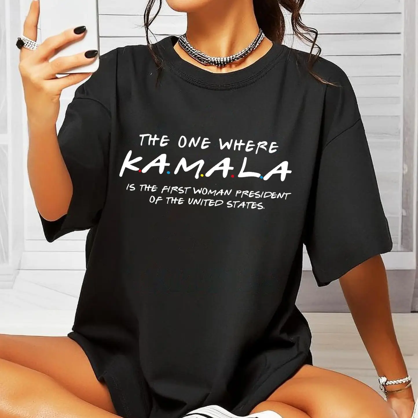 Kamala Harris 2024 Presidential Campaign Shirts – Comma La Unisex T-Shirt for Men and Women, Madam President