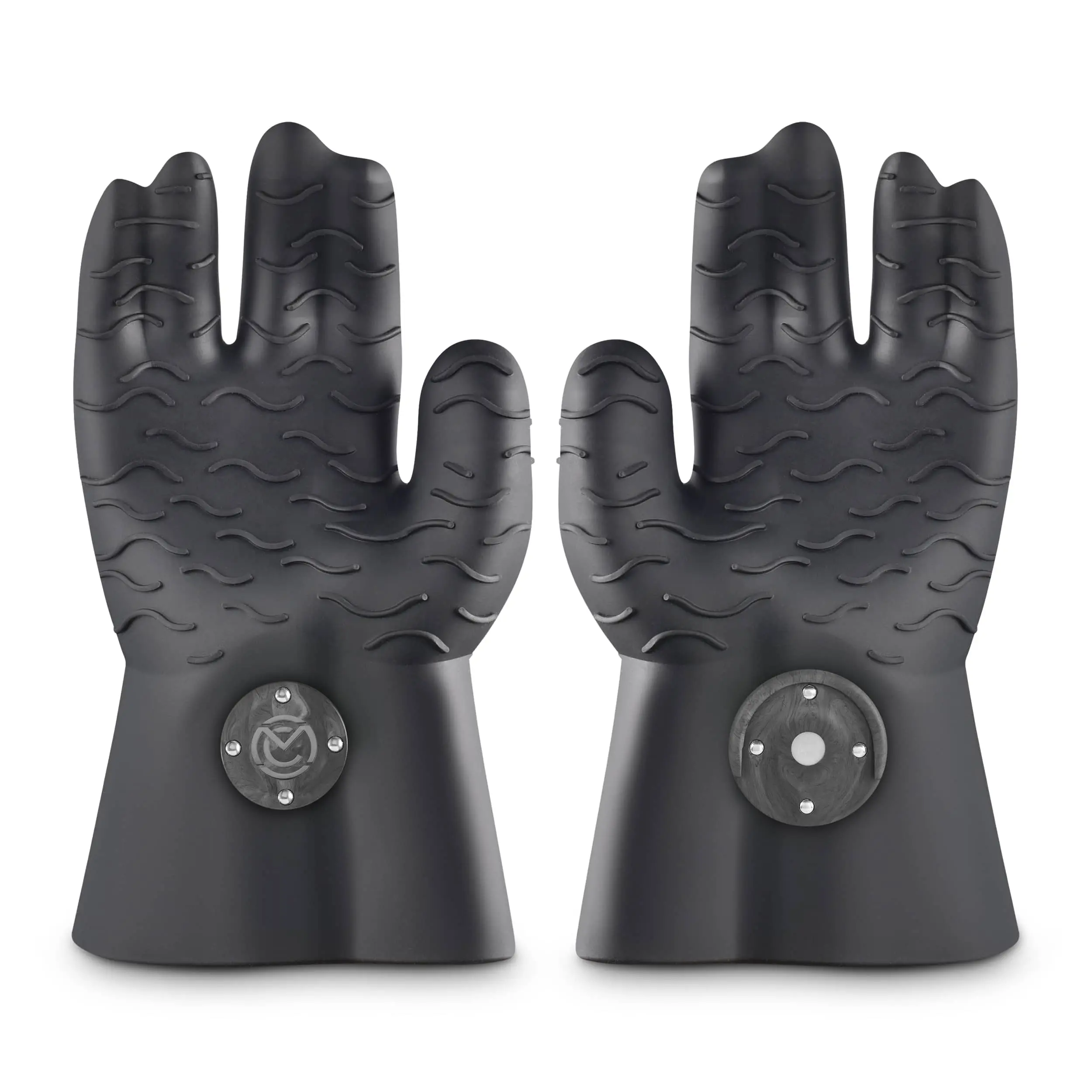 MagneChef Magnetic BBQ Silicone Gloves - Heat Resistant & Dishwasher Safe Oven Mitts for Kitchen Cooking & Grilling
