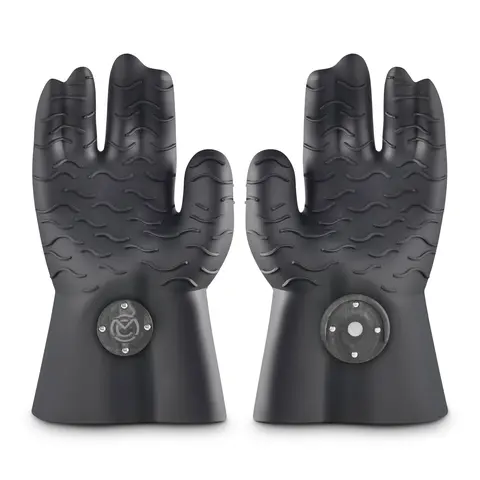 MagneChef Magnetic BBQ Silicone Gloves - Heat Resistant & Dishwasher Safe Oven Mitts for Kitchen Cooking & Grilling