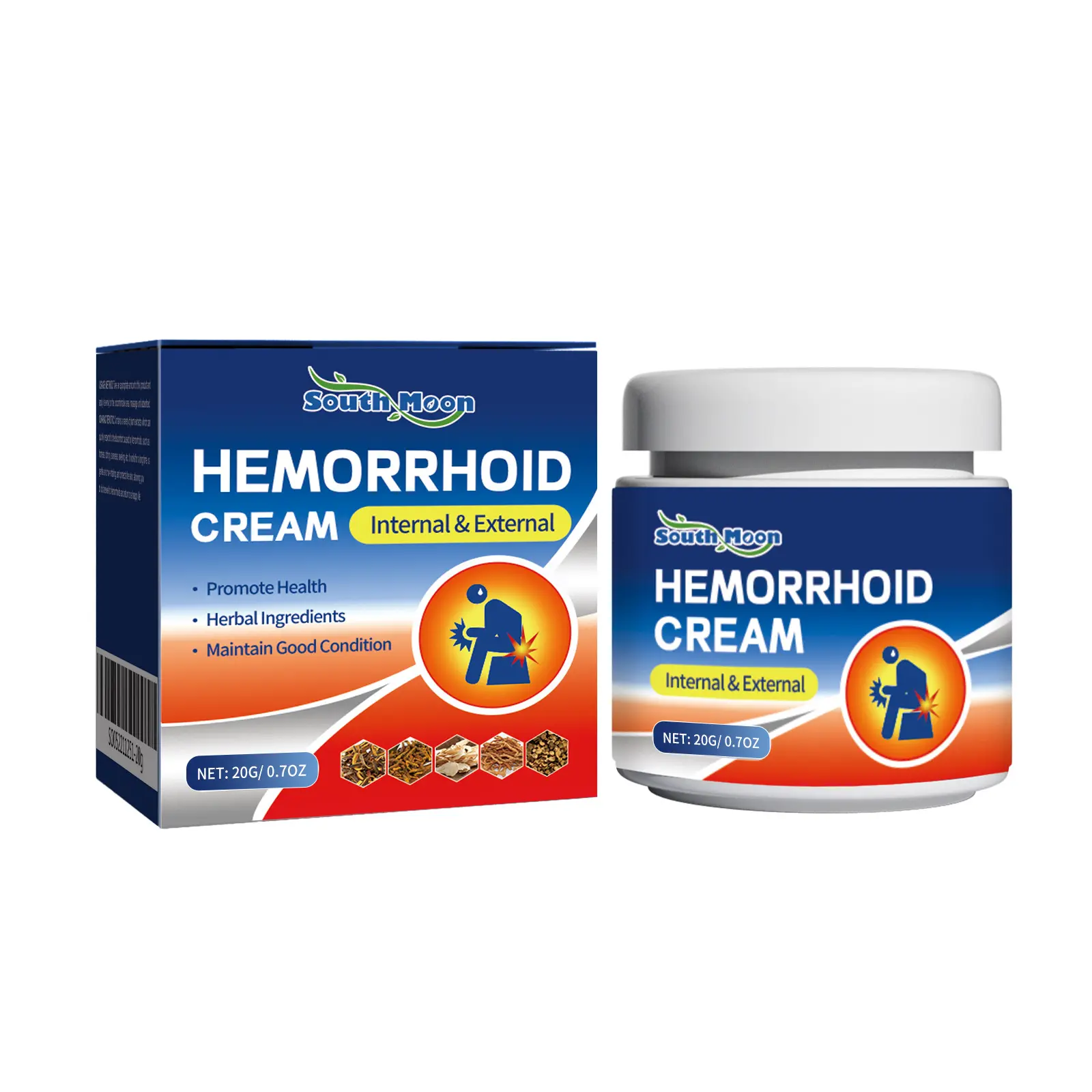 South Moon Hemorrhoid Care Cream - Gentle Healing Anti-Itch Body Lotions & Creams for Hemorrhoid Treatment, Relieves Anal Area Swelling, Itching, Pain