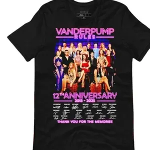 Vanderpump Rules 12th Anniversary 2013-2025 Tshirt Classic Cotton Menswear Top
