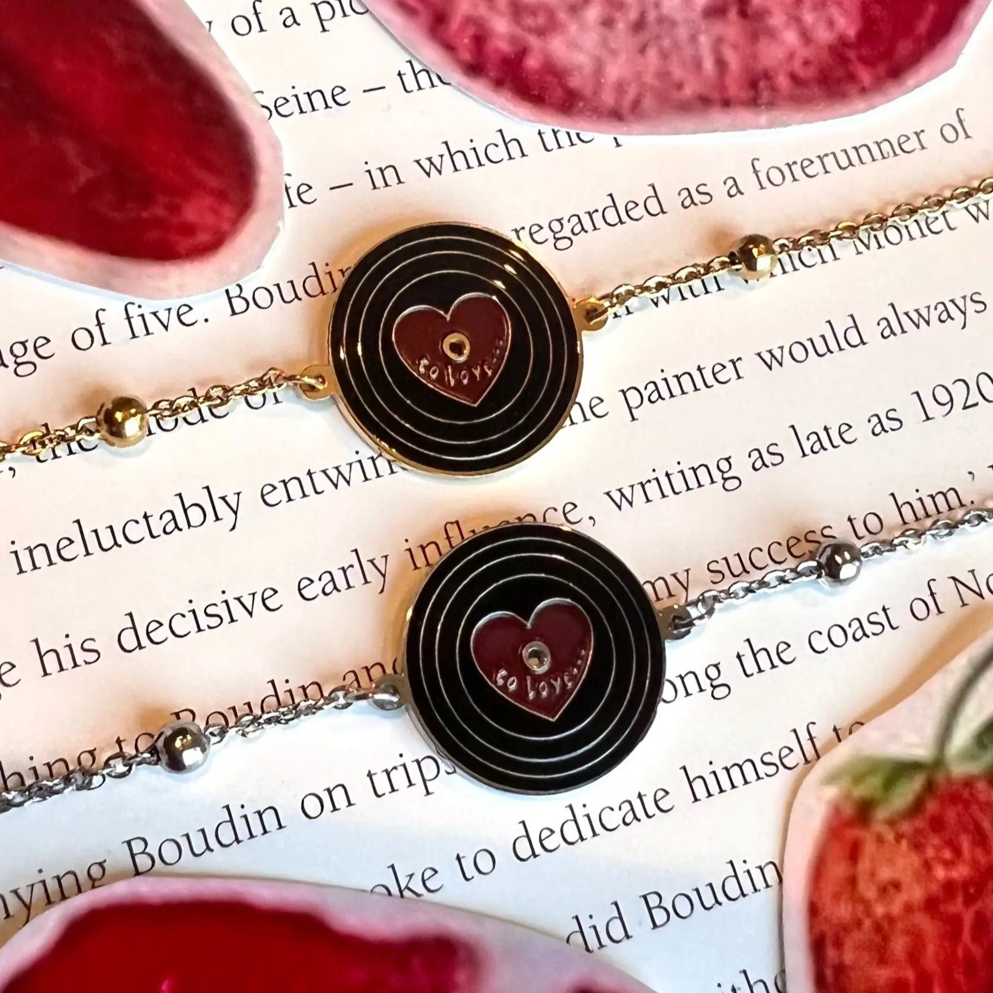 Heart Record 'to love...' Bracelet girlfriend gift