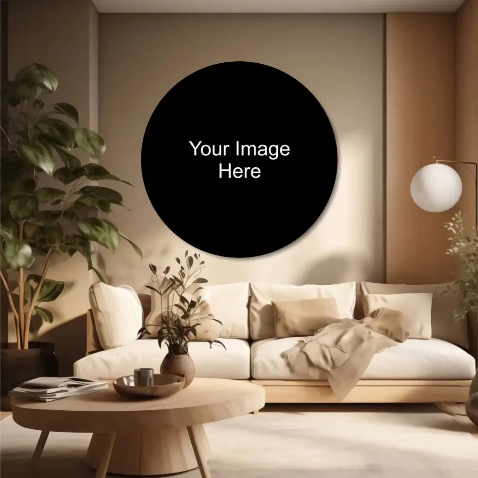 Round Custom Glass Print