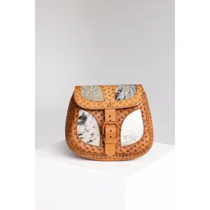 Sanaa - Leather & Cowhide Crossbody Bag