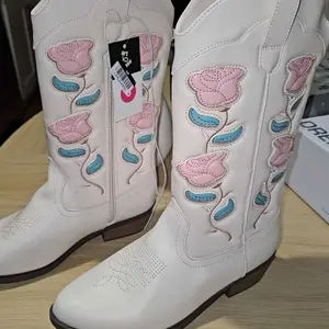 Kids' Emberly Embroidered Western Boots - art class