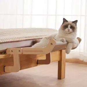 One-Step Cat Perch for Window Sill or Bedside - Comfortable & Versatile Cat Resting Spot - Easy to Use & Simple Design - Perfect for Indoor Cats
