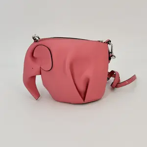Pre-owned Loewe calfskin Crossbody Bags Pink Elephant Crossbody Bag