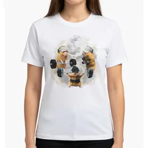 Retro Hamster Gym T-Shirt Unisex Weightlifting Pump Cover Graphic Tee Funny Workout Bodybuilding Short Sleeve Apparel Aesthetic Fitness Humor Gift Fashion Top Viral Trendy Streetwear Shirt