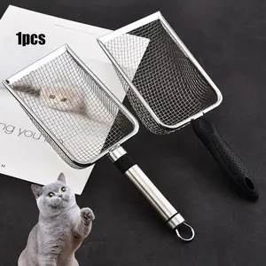 Beach Mesh Shovel with Mesh Beach Bag, Filter Sand Scooper for Picking Up Shells, Shark Tooth Sifter Dipper Beach Toy Storage Net