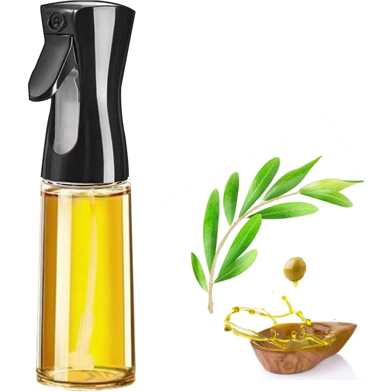 Olive Oil Spray Bottle, Oil Sprayer for Cooking, Cooking Oil Dispenser- 200ml Olive Oil Sprayer Mister, Kitchen Gadgets Accessories for Air Fryer, Canola Oil Spritzer, Widely Used for Salad Making, Baking, Frying,BBQ
