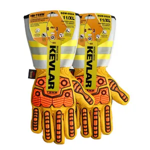 TSWM Full Grain Goatskin Welding Gloves with Cowhide Split Cuff Kevlar Stitched for MIG TIG Welding & Construction Impact Protection Heat Resistant