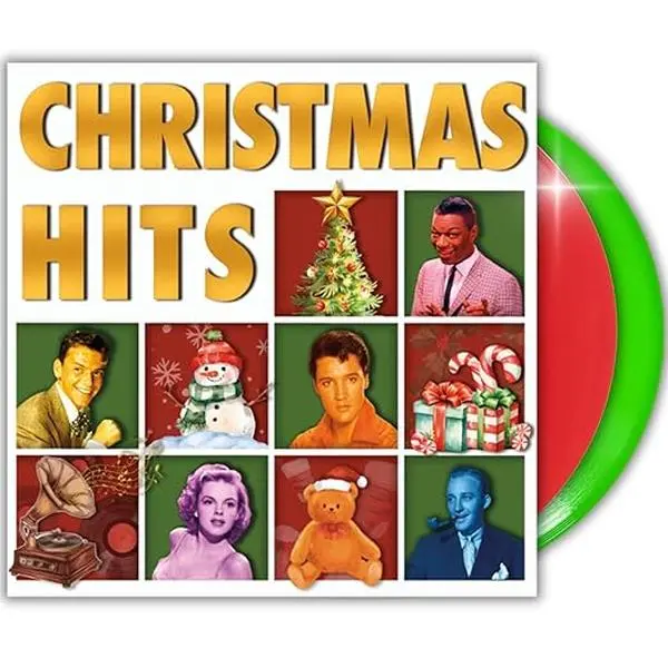 Greatest Christmas Hits Collectible Album - Christmas Songs, Holiday Cheer Featuring Frank Sinatra, Elvis Presley, Nat King Cole & More (2 LP Vinyl Record), Collectible Albums