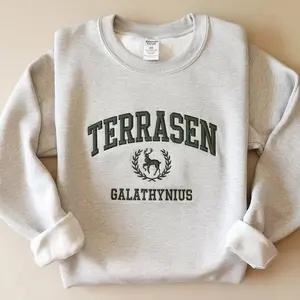 Terrasen Embroidered Sweatshirt, Terrasen Embroidered Sweater, Throne of Glass Sweater, Shirt for the Rhysand Fan, ACOTAR Merch, Aelin Galathynius