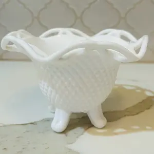 Imperial Glass Company Milk Glass Footed Bowl - Perfect for Tableware