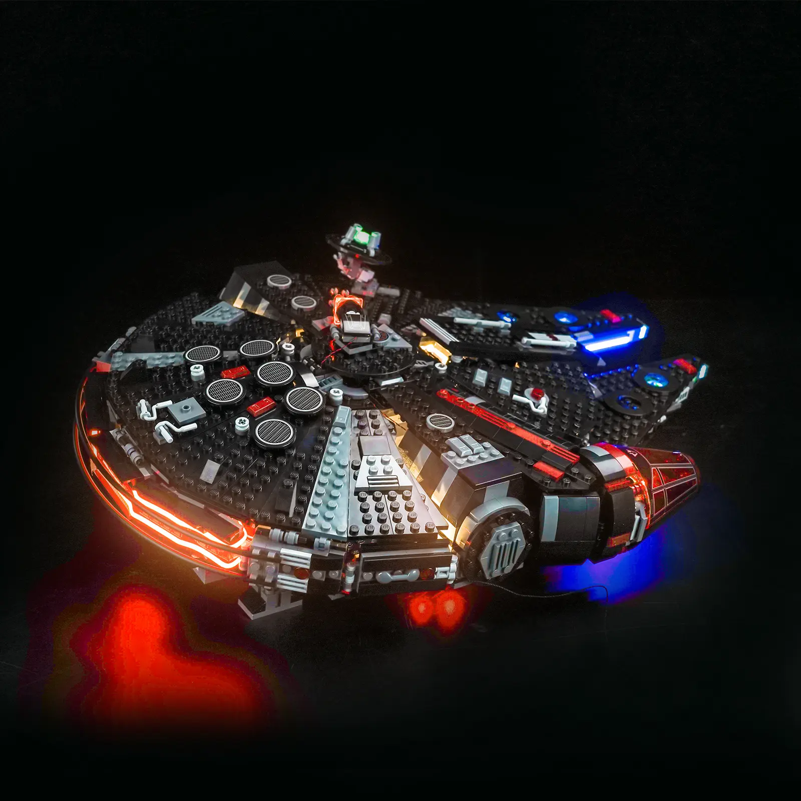 Classic Version LED Lighting Kit for Lego 75389 The Dark Falcon - Durable High Grade ABS DIY Kit with USB Cable, Hidden Details, Light Wires, Interactive Accessories, Static Display Collectible (No Model Included; Avoid Damaging Wires)