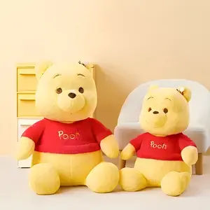 Disney Series Winnie the Pooh Plush Toy Cute Stuffed Doll & Pillow Adorable Bear Huggable Accomany Toy for Kids & Adults Valentine Gift for Girlfriends