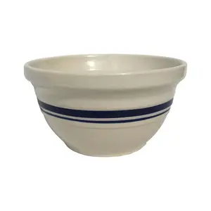 212 MAIN 8 in. Dominion Ceramic Mixing Bowl Tableware, Blue & White - Ohio Stoneware 6505036, Pack of 4